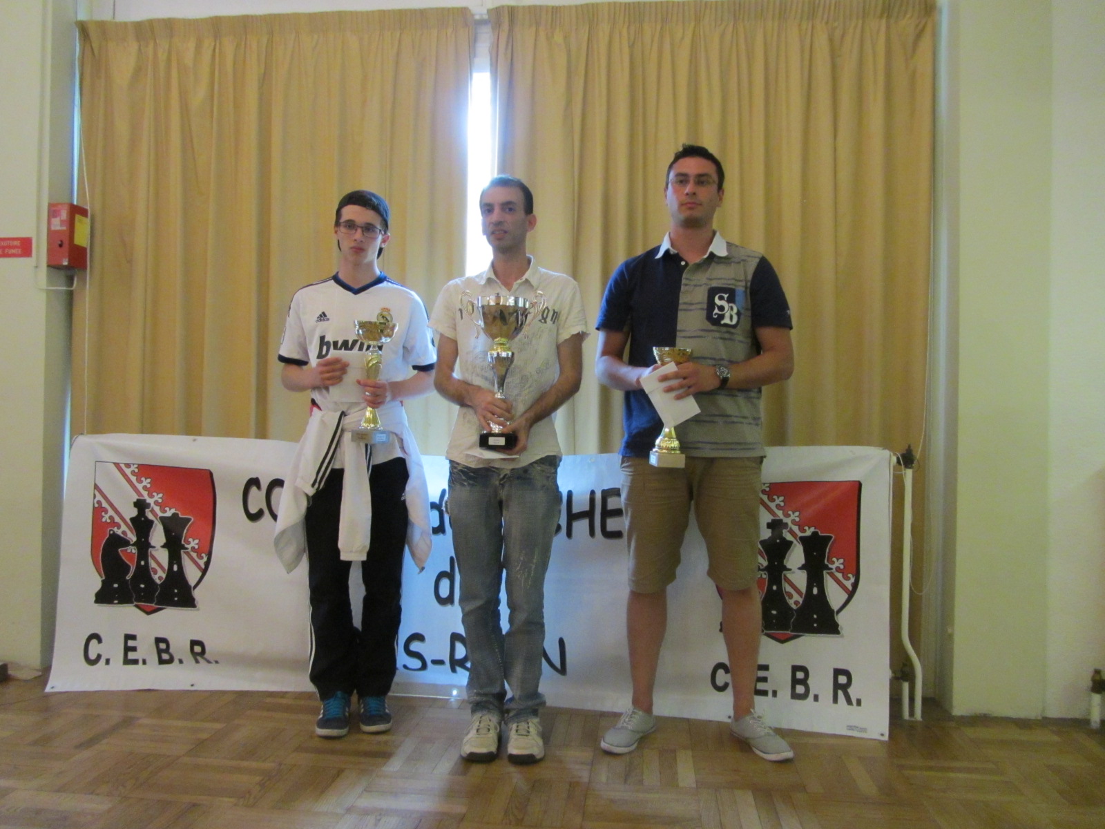 Le trio gagnant Bilel Bellahcene 3ème Patrice Lerch 1er Boris Grimberg 2ème